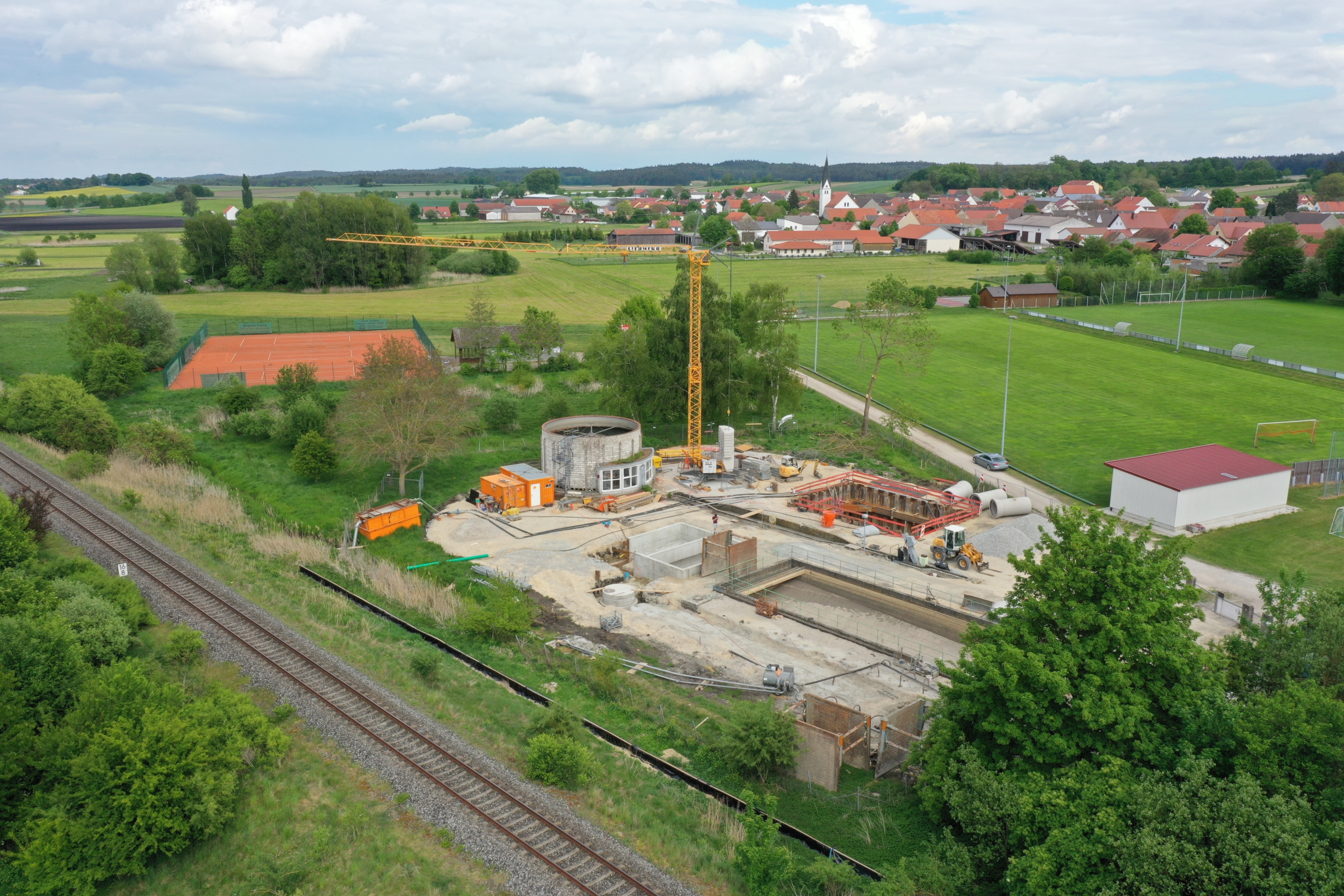 Gemeinde Brunnen, Anschluss an Kläranlage Schrobenhausen